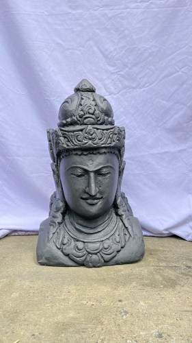 SHIVA BUST GREENSTONE 50 CM FRONT